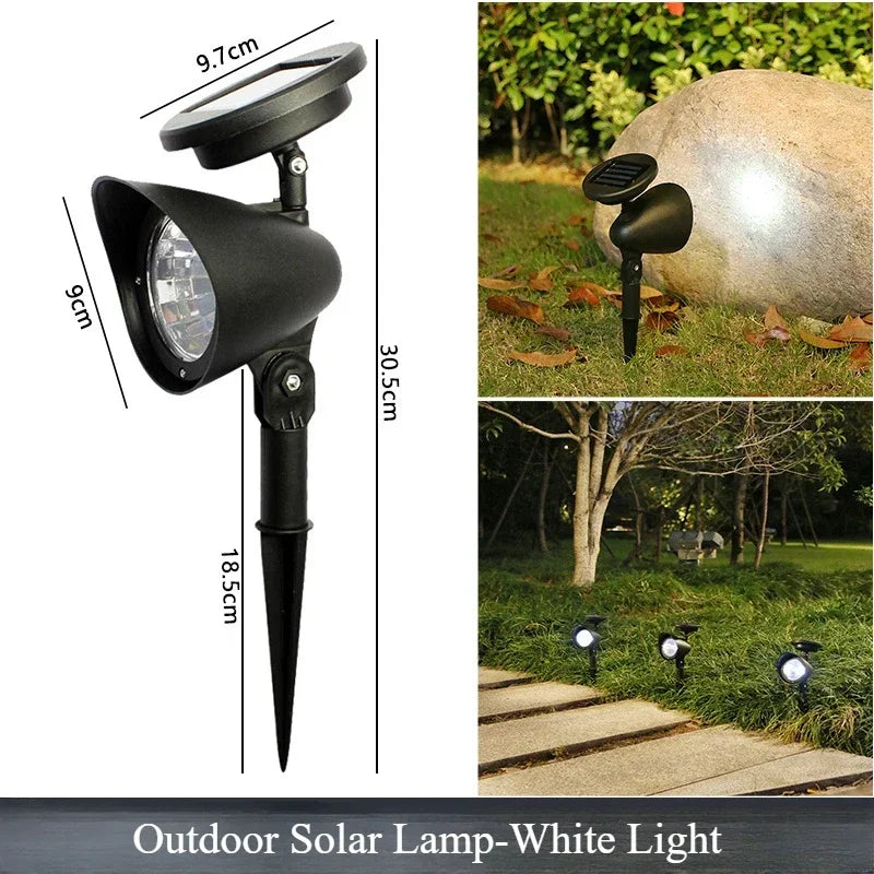 Solar LED Spotlight Outdoor - IP65 Waterproof Garden Lights