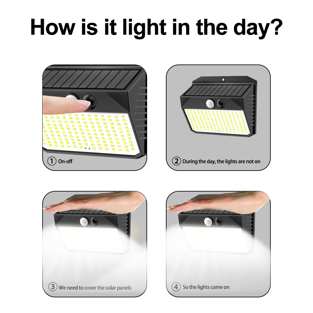 Outdoor Solar Light 150LED Motion Sensor Wall Lamp