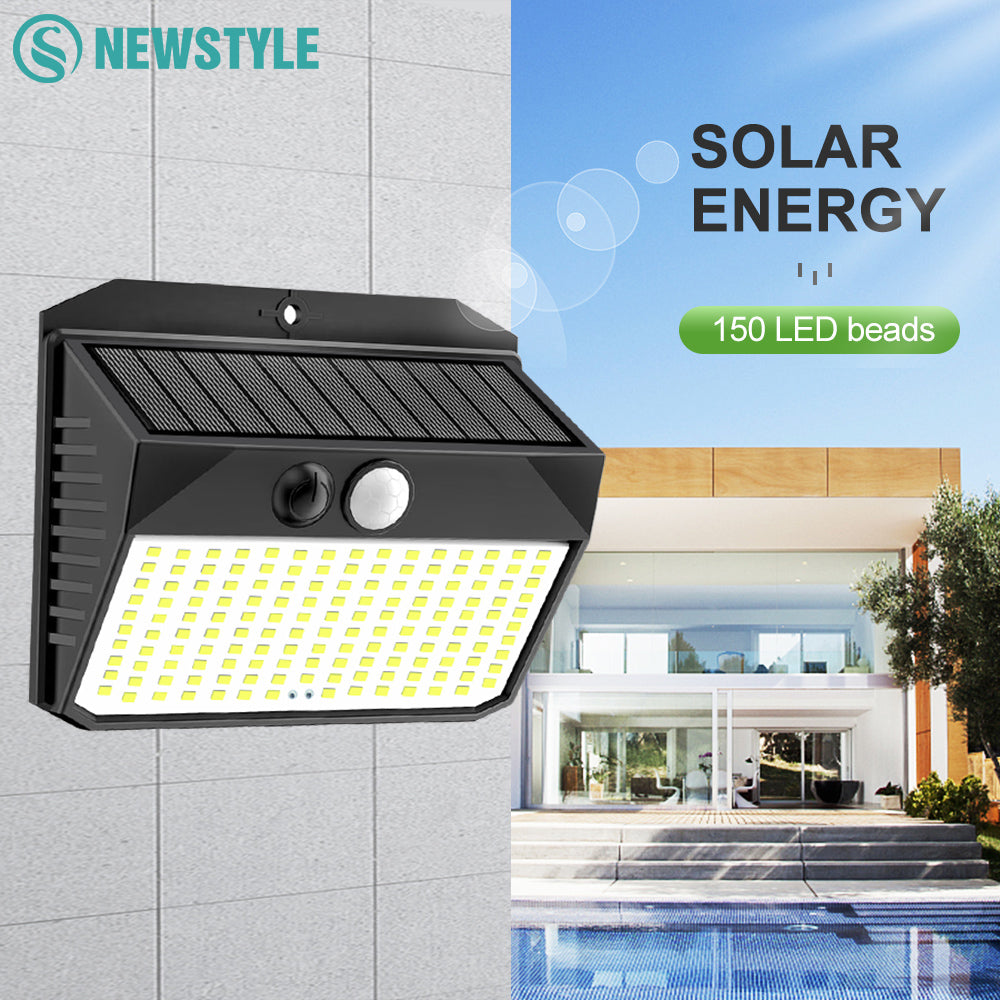 Outdoor Solar Light 150LED Motion Sensor Wall Lamp