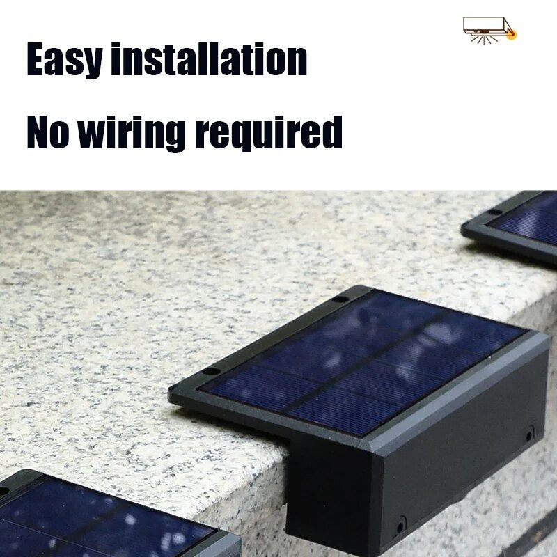 Solar Wall Lights Outdoor - Square, Wireless, IP65 Waterproof