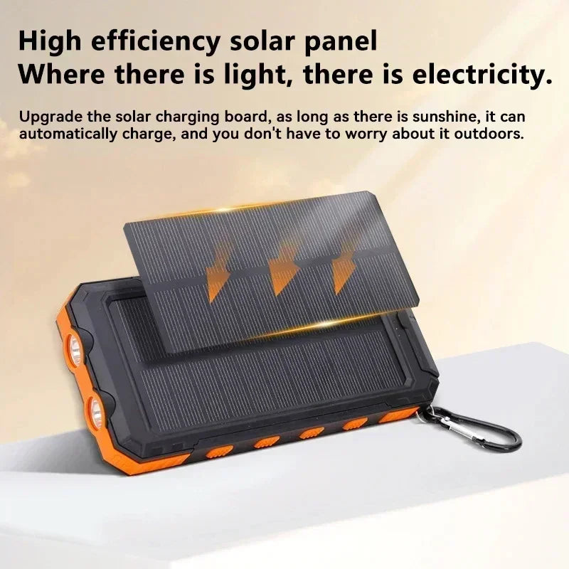 Solar Power Bank - 200000mAh Fast Charging Portable Charger