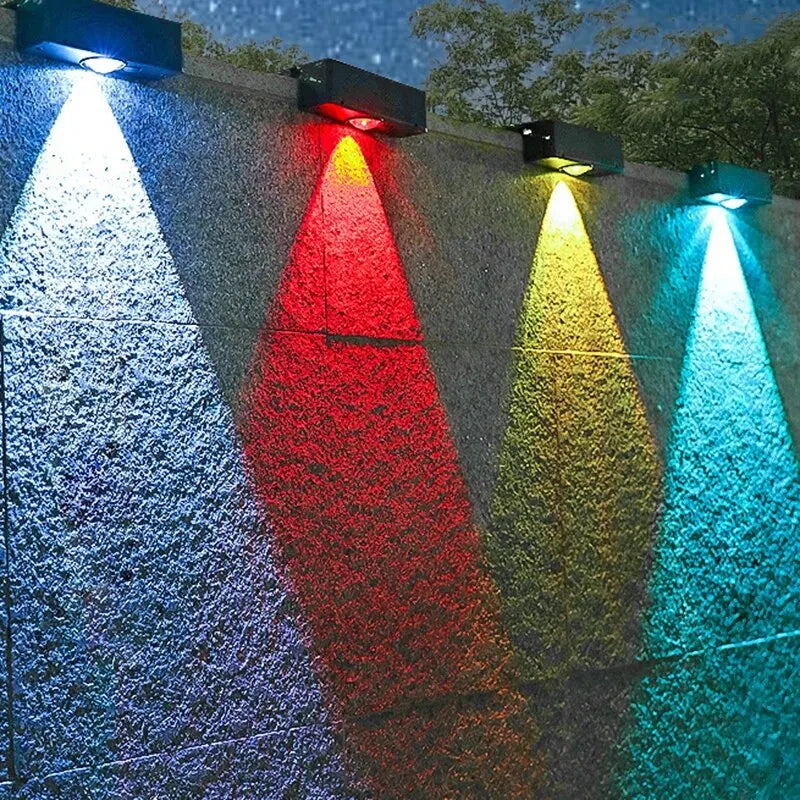 Solar Wall Lights Outdoor - Square, Wireless, IP65 Waterproof