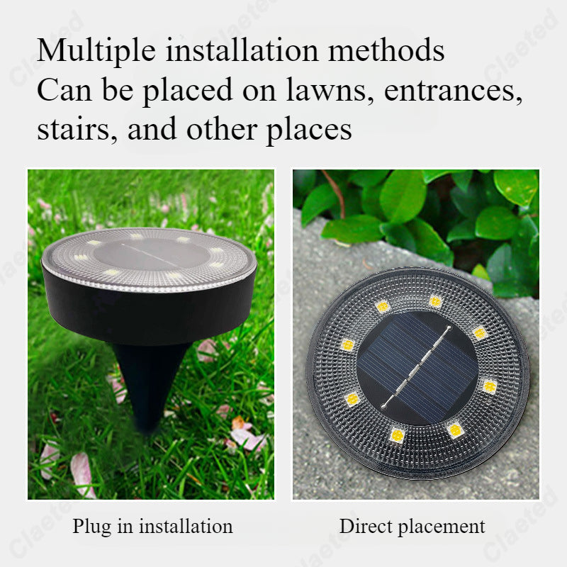 LED Solar Lawn Light IP68 Waterproof Outdoor Garden Decor