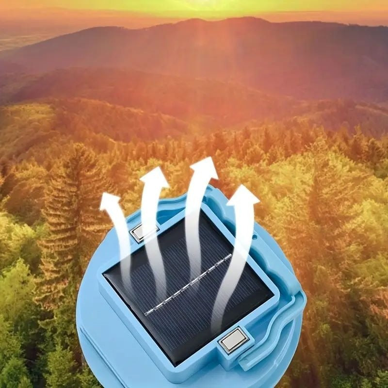 Solar LED Camping Light: Magnetic Base, 3 Modes, Quick Hook