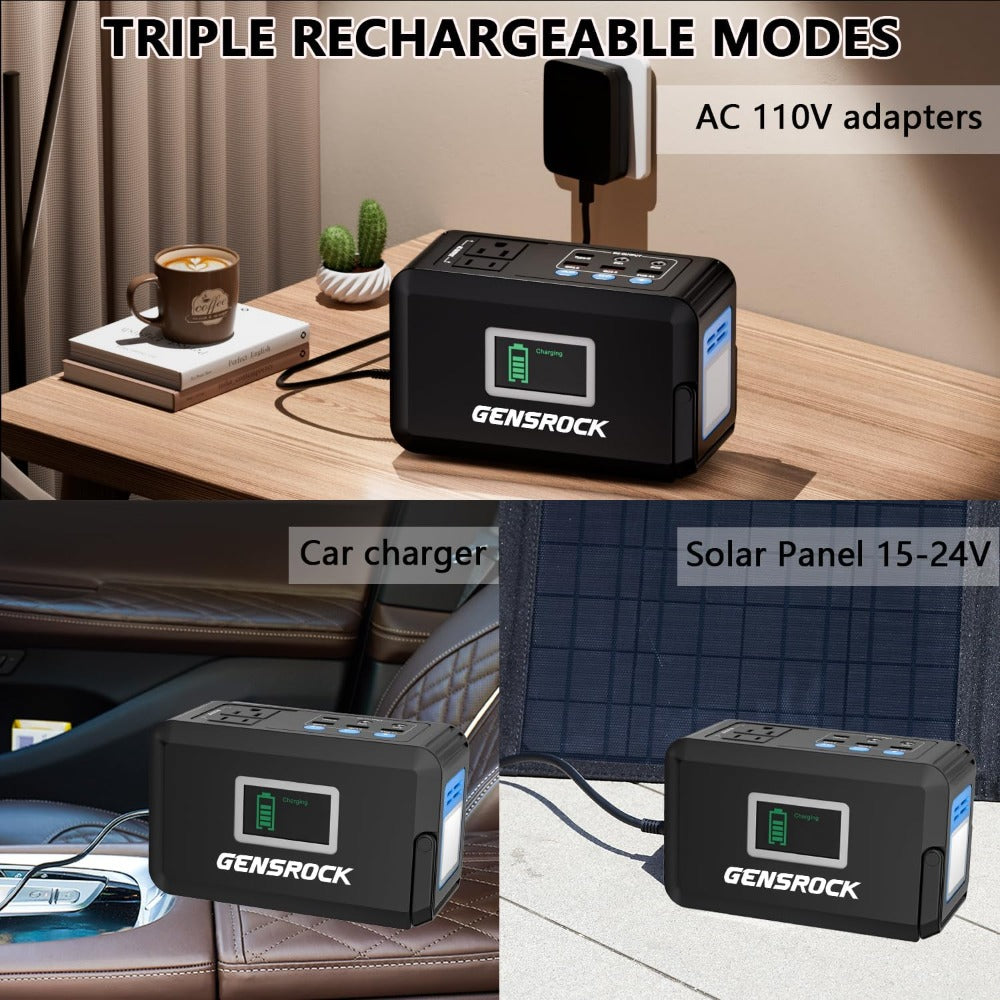 Portable Power Station 120W Solar Generator for Camping