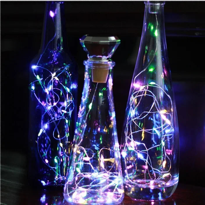 Wine Bottle Light Wine Bottle Lamp Diamond Shape Solar Night Light Starry for Wedding Party Decor Fairy Copper Wire String Light