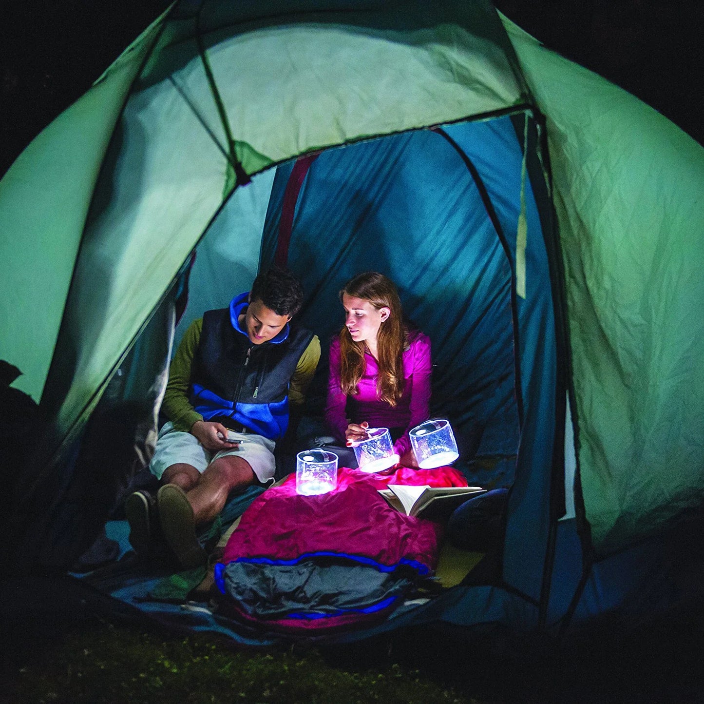 Solar LED Light - Inflatable Outdoor Hiking Lamp