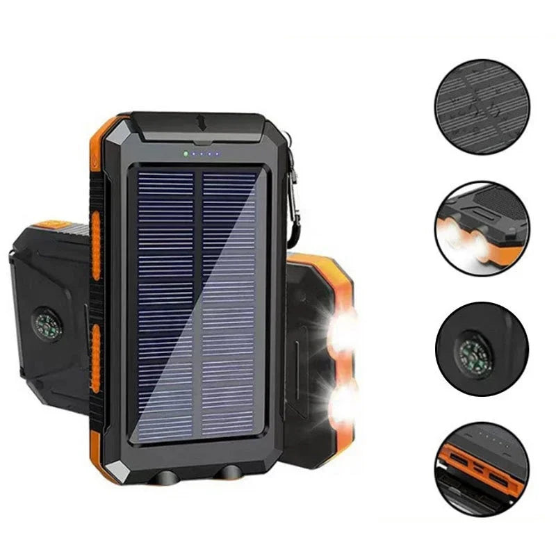 Solar Power Bank - 200000mAh Fast Charging Portable Charger