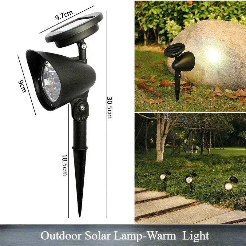 Solar LED Spotlight Outdoor - IP65 Waterproof Garden Lights