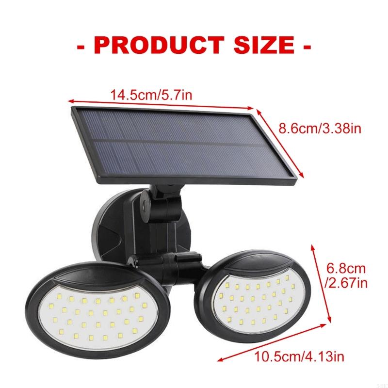 Motion Detector Lights - Dual Head Waterproof Spotlights