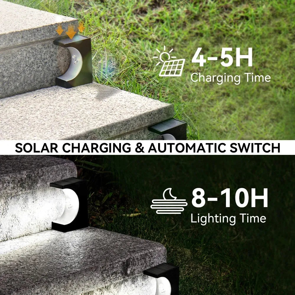 Solar Stair Lights Outdoor IP65 Waterproof Garden Decor