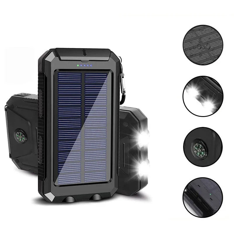 Solar Power Bank - 200000mAh Fast Charging Portable Charger