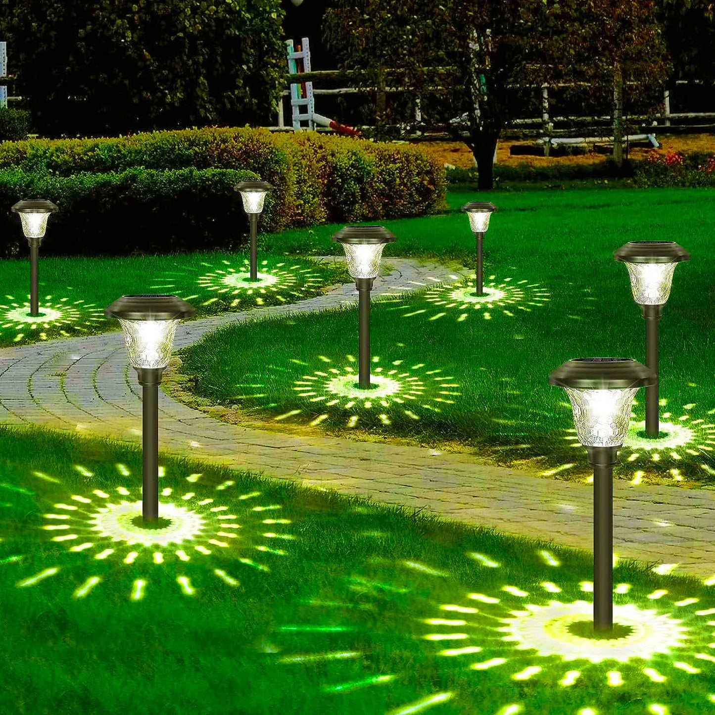 Solar Pathway Lights 6Pack - Stainless Steel Auto On/Off