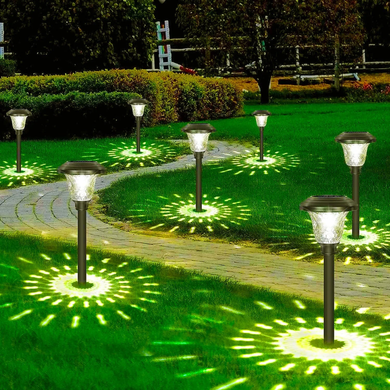 Solar Pathway Lights 6Pack - Stainless Steel Auto On/Off