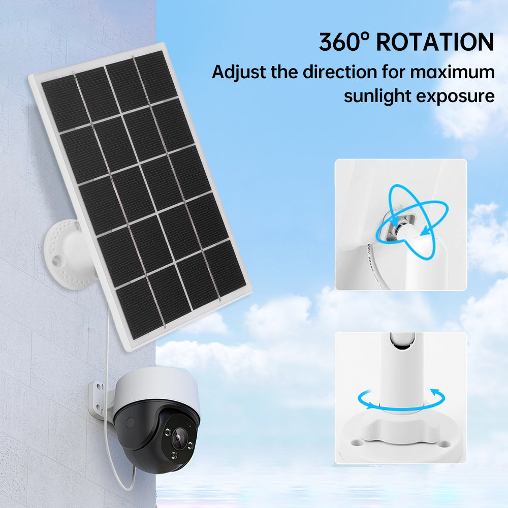 8W Solar Panel Charger for Security Cameras & Home Lights