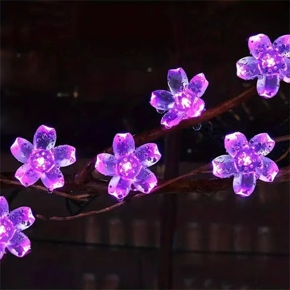 String Lights - Purple Solar Flower Outdoor LED Garden Decor
