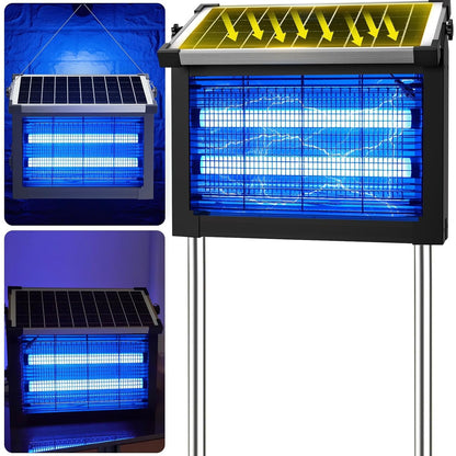 Solar Bug Zapper 16/20/40W - Outdoor Mosquito Trap Waterproof