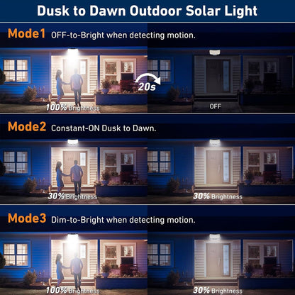Solar Lights Outdoor 234LED Motion Sensor Floodlights