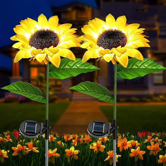 Solar Lawn Lights: Sunflower LED Lights - Smart Sense Outdoor Garden Decor