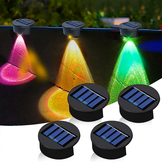 Solar Powered Swimming Pool Side Lamp Colorful for Inground Pools Outdoor Waterproof Decorative Light For Garden Patio