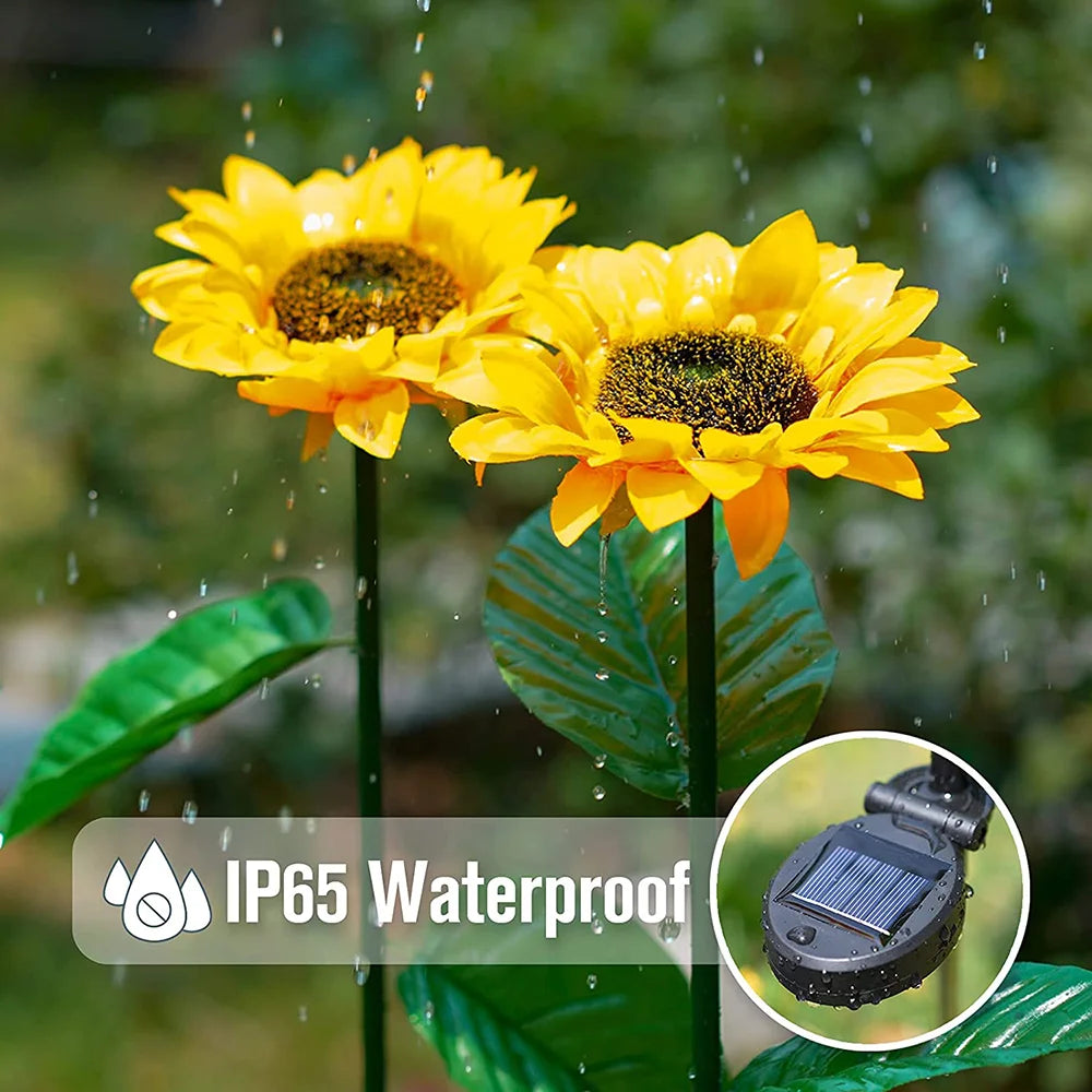 Solar Lawn Lights: Sunflower LED Lights - Smart Sense Outdoor Garden Decor