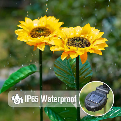 Solar Lawn Lights: Sunflower LED Lights - Smart Sense Outdoor Garden Decor