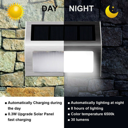 6 Outdoor LED Solar Light: Waterproof Garden Fence Wall Lamps