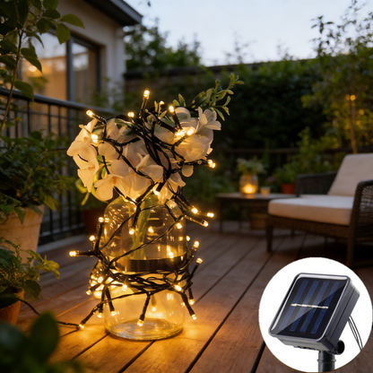 Solar LED String Lights: Patio, Wedding, Christmas Decor
