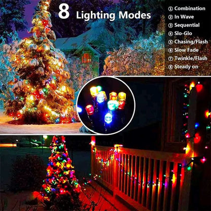 String Lights: Solar Outdoor Light IP65 Waterproof Strip - 8 Modes