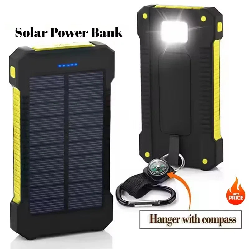 Solar Power Bank - 200000mAh Fast Charging Portable Charger