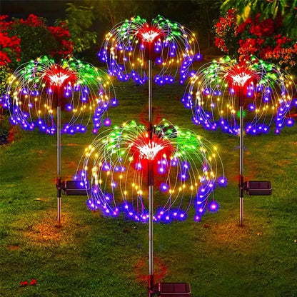 LED Solar Firework Fairy Lights - Waterproof Garden Decor