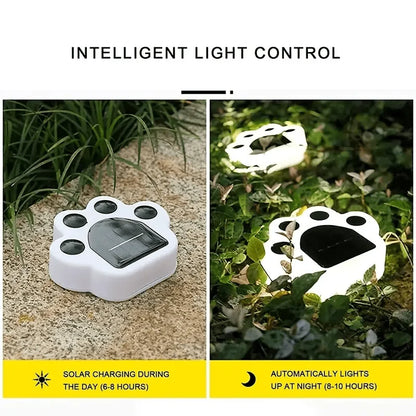 1pc Solar Lights Outdoor Waterproof Pet Footprint Light Solar Outdoor Lamp Waterproof Led Lawn LED Light