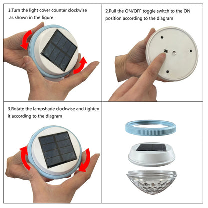 Solar Pool Light: Solar Floating Pool Lights - Waterproof LED Garden Lamps