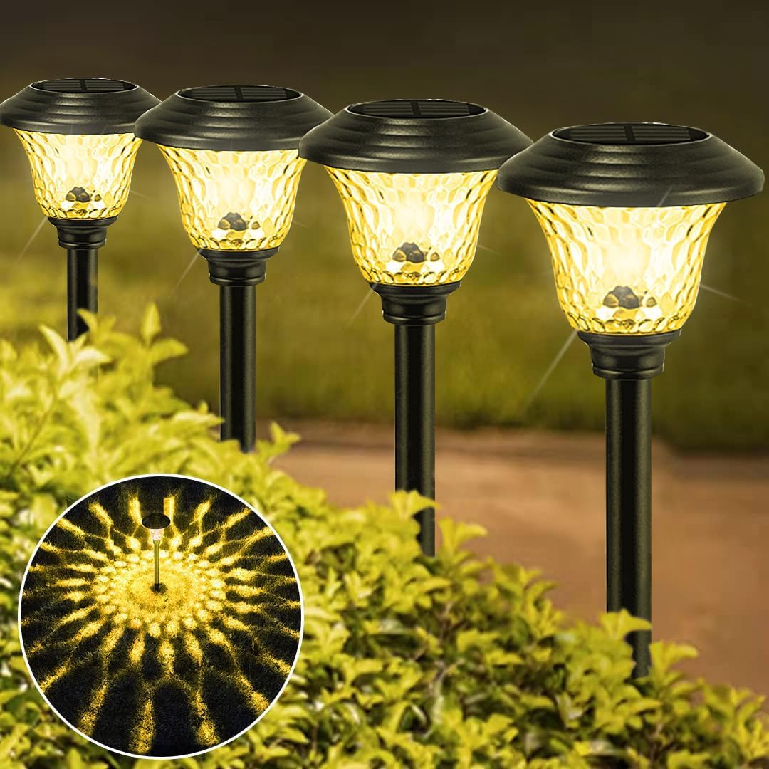 Solar Pathway Lights - RGB/Warm White, IP67 Waterproof
