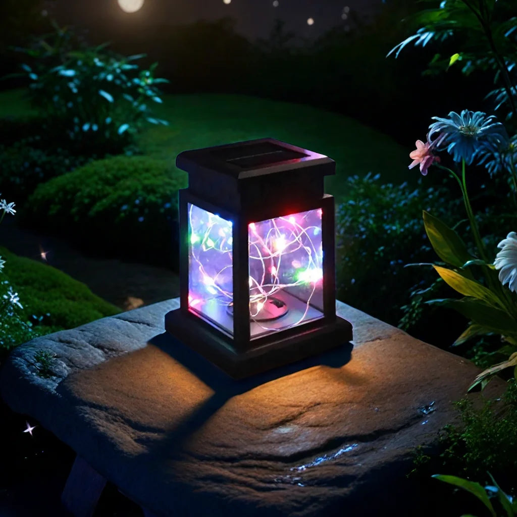 1PC Solar Lantern Outdoor, Waterproof LED Candle Lamp for Garden/Pathway Decor, Warm White Decorative Lighting