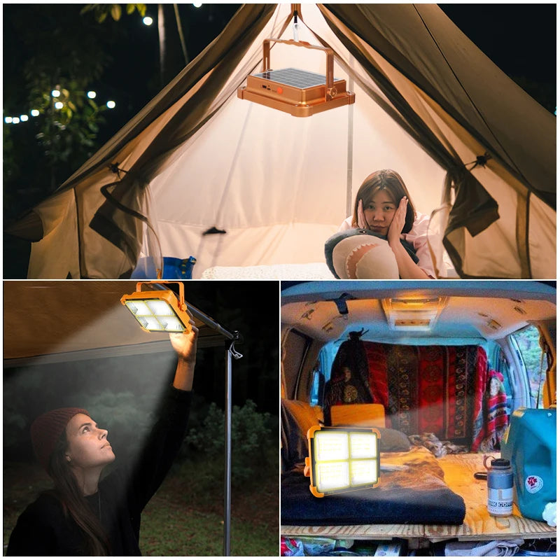 Portable Solar LED Lantern - Rechargeable Camping Light