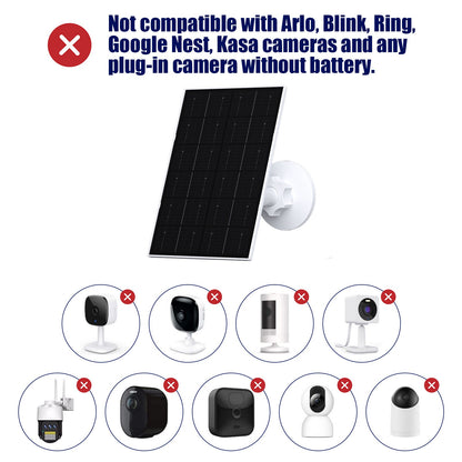5V Solar Charger - USB-C/Micro USB for Security Cameras