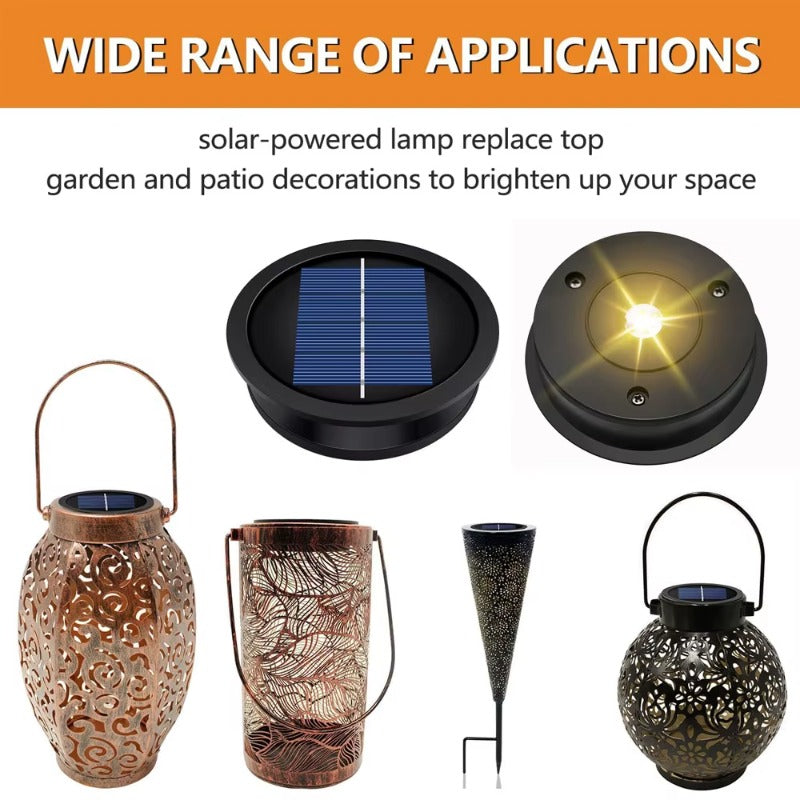Solar LED Fluorescent Replacement: Lantern Top 7/8CM LED Waterproof Outdoor Garden Light