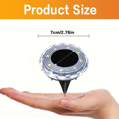 Outdoor Solar Lights - Bright Outdoor Pathway Disks