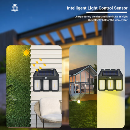 Solar Wall Lights Outdoor: LED Solar Motion Sensor Wall Light - Waterproof Outdoor Lantern