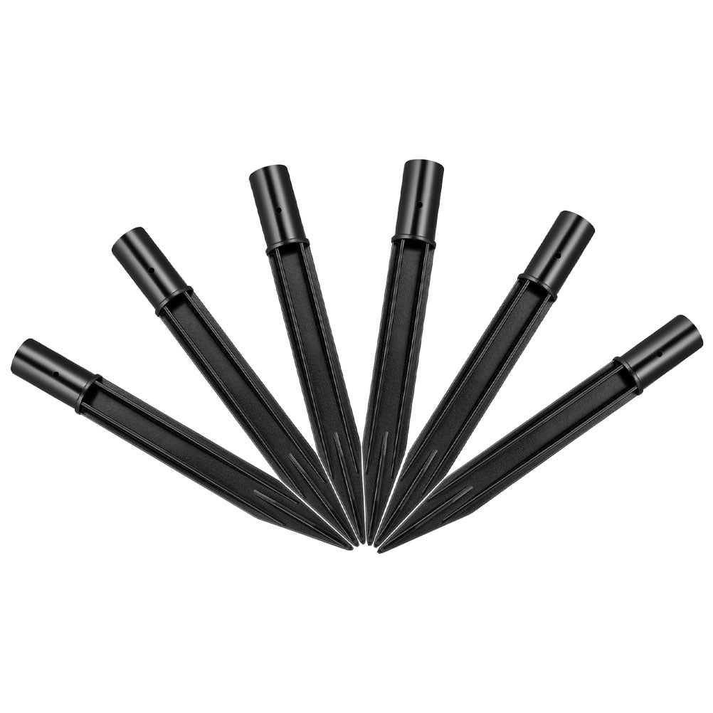 Outdoor Solar Light Stakes 6pcs - Durable ABS Garden Spikes