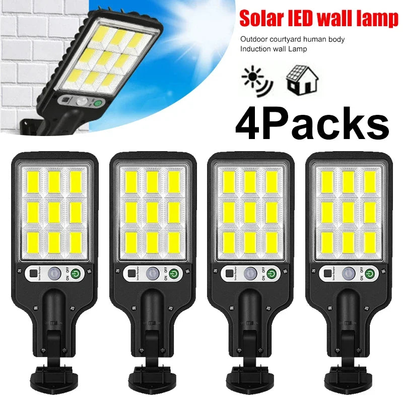 LED Solar Wall Lights: Motion Sensor Outdoor Lighting