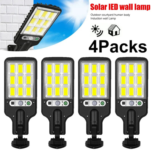 LED Solar Wall Lights: Motion Sensor Outdoor Lighting