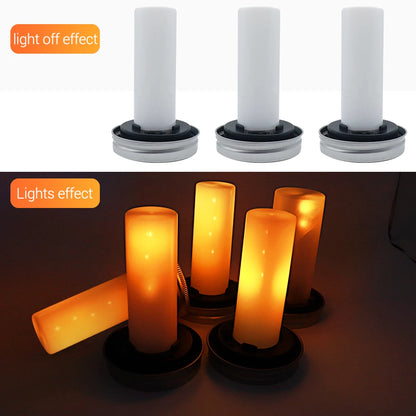 Solar Mason Jar Torch - Warm Garden Lantern