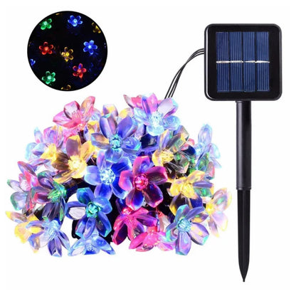 String Lights - Purple Solar Flower Outdoor LED Garden Decor