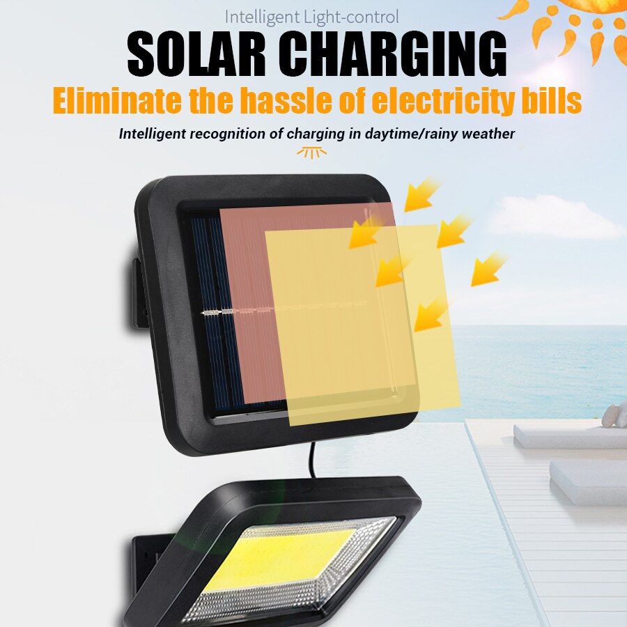 Solar Light Motion Sensor - Waterproof COB LED Outdoor Lamp