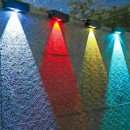 Solar Wall Lights Outdoor - Square, Wireless, IP65 Waterproof