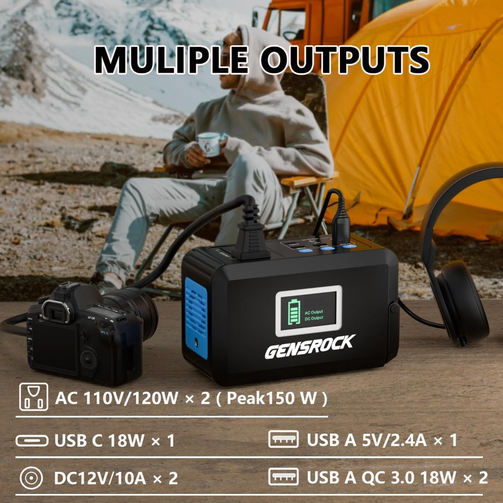 Portable Power Station 120W Solar Generator for Camping