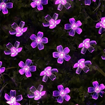 String Lights - Purple Solar Flower Outdoor LED Garden Decor