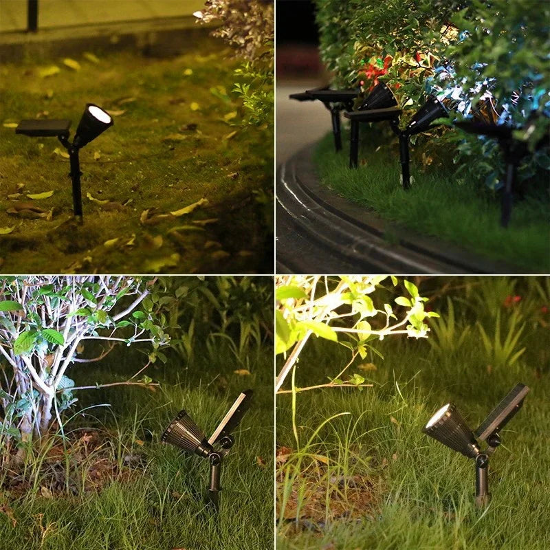 9 LEDs Solar Spotlights - IP65 Waterproof Outdoor Lights